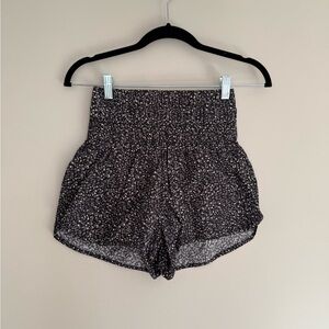 FP Free People Movement The Way Home Leopard Print Athletic Shorts Size Small